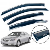 Дефлектор вікна для Toyota Camry V40 2006-2011 з нерж. хром полоскою